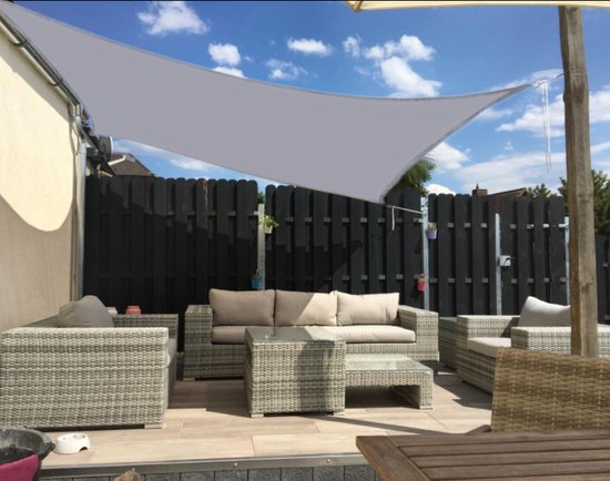 Apeirom Rechthoek Sunshade Sail 4x3m UV400 WaterProof Luifel - MET BEVESTIGINGSET - 100%HDPE - Outdoor Garden - Beach - Camping Patio - Pool Canapé - Tent Sun Shelter - Schaduwdoek Grijs