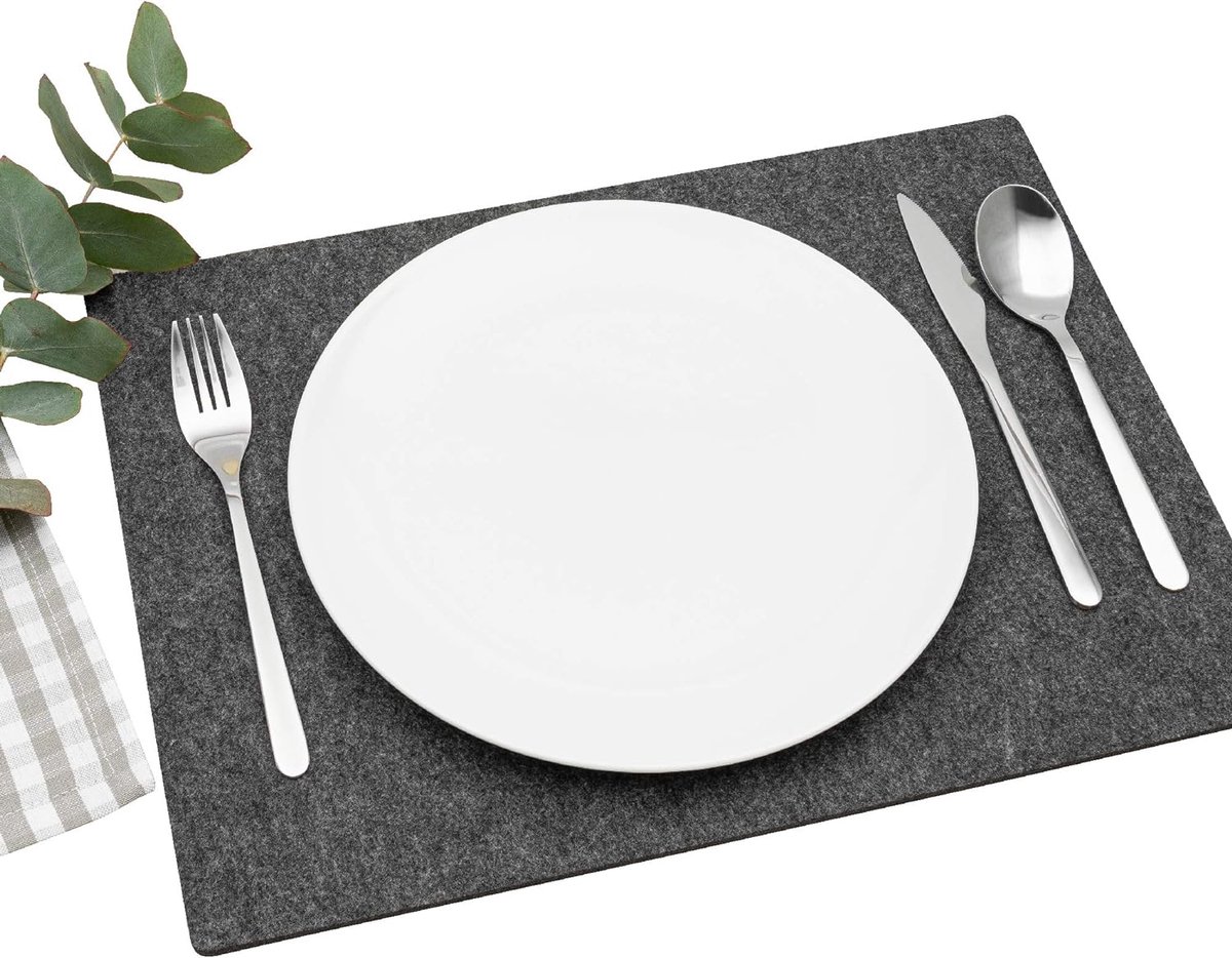 Placemats, van vilt, verschillende kleuren, 4 stuks
