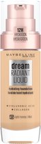 Maybelline New York - Dream Radiant Liquid - 45 Light Honey - Foundation Geschikt voor de Droge Huid met Hyaluronzuur - 30 ml