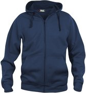 Clique Basic hoody Full zip Navy Blue maat L