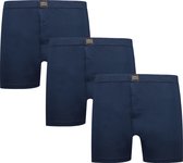 Gino Santi Heren Boxershorts - Klassiek 3-Pack Navy - 100% Katoen - Wijde Fit | XL