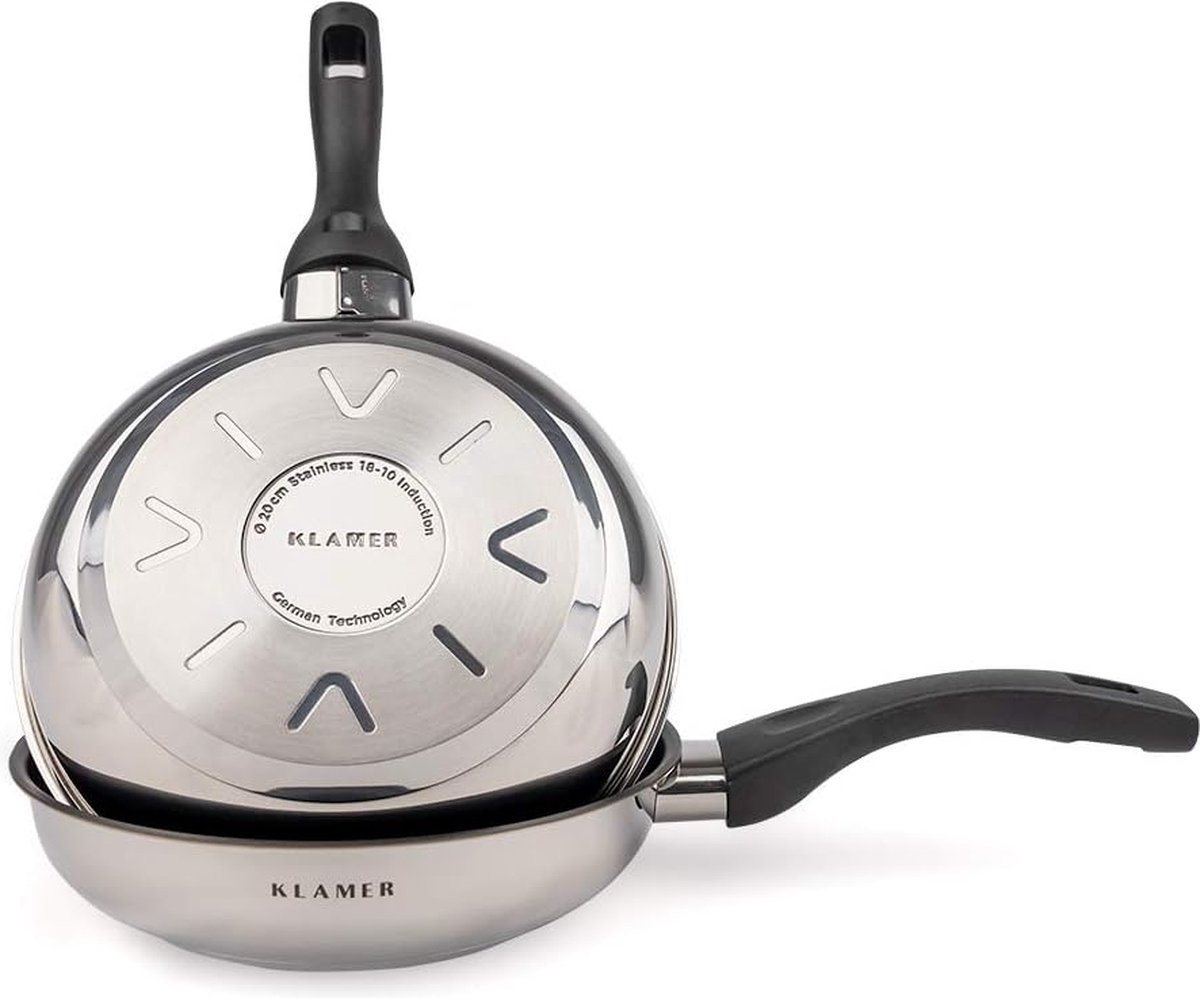 Pan 20 cm, professionele barbecuepan, inductiepan met premium coating