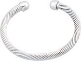 Behave Armband dames zilver kleurig in kabel design