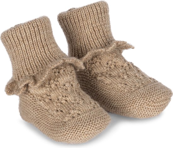 Slofjes Tomama - Beige melange - Babyslofjes - Konges Slojd - 0-1 Maand