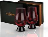 Whiskyglazen Rood 2 stuks - Blind Tasting - Geschenkverpakking - Glencairn Crystal Scotland