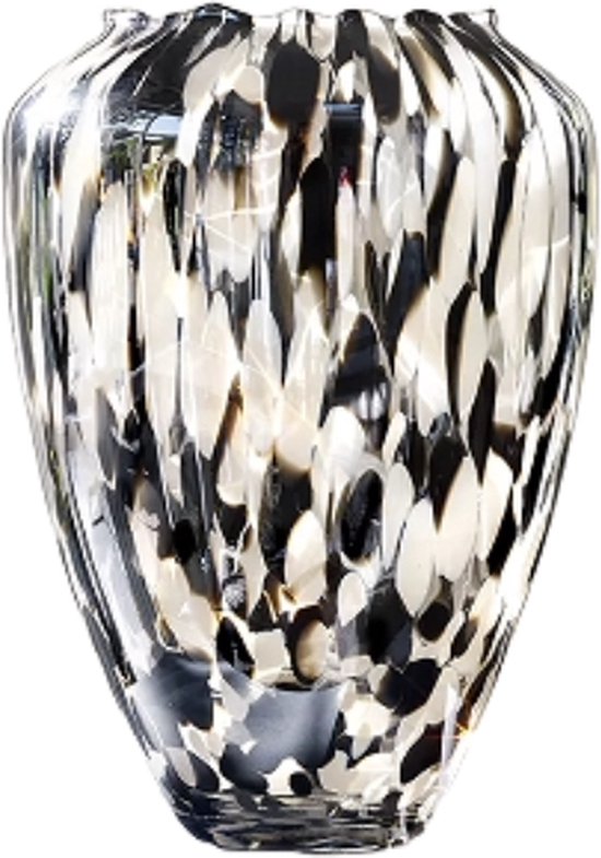 Mooie Zwart-witte Vaas Met Bloemen Geïsoleerde Decoratie Stock Illustratie - Illustration of