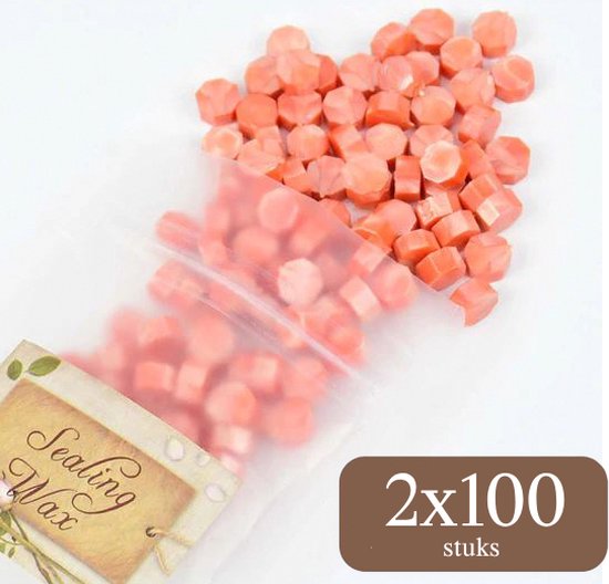 Cire à cacheter 100 pièces - Cire à cacheter - Sceau - Sceau de cire - Estampage - 35 Grammes - Oranje temporaire 1+1