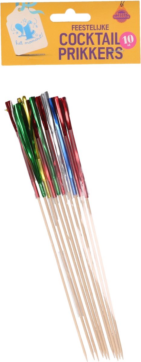 Feestelijke Cocktail Prikkers - 10 stuks - Verschillende kleuren