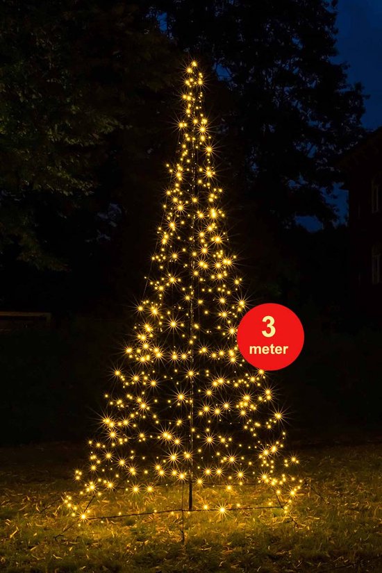 Galaxy LED Kerstboom voor buiten inclusief mast 300 cm hoog 480 LEDs Warm wit bol