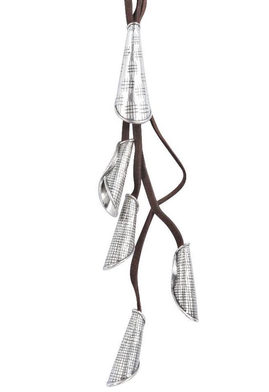 Behave Long collier en daim avec pendentifs fantaisie