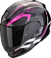 Scorpion EXO-491 KRIPTA Black-Pink-White - Maat XS - Integraal helm - Scooter helm - Motorhelm - Zwart
