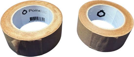 Pomebio Papieren Tape - 50mmx50m- Ecologisch Tape - Bruin - 6 stuks - Pomebio