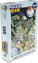 Puzzel Kinderen - Jungle - Natuur - Dieren - Planten - Legpuzzel - Puzzel 500 stukjes