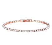 Bracelet Tennis Rosé - Diamants - Bracelet Luxe - Zircone - Mariage - Bijoux - S925