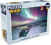 Puzzel Noorderlicht - IJs - Sneeuw - Legpuzzel - Puzzel 1000 stukjes volwassenen