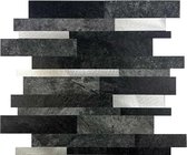 Zelfklevende Tegel Antraciet 30x30cm- Wandpanelen tegelsticker plaktegels Deco Backsplash Badkamer Keuken Aluminium Toplaag