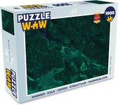 Puzzel Marmer - Kalk - Groen - Structuur - Marmerlook - Legpuzzel - Puzzel 1000 stukjes volwassenen