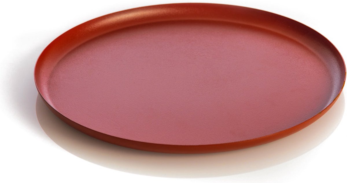 XLBoom Bao Dienblad Medium - RVS - Rond - Rood - Ø 30 cm