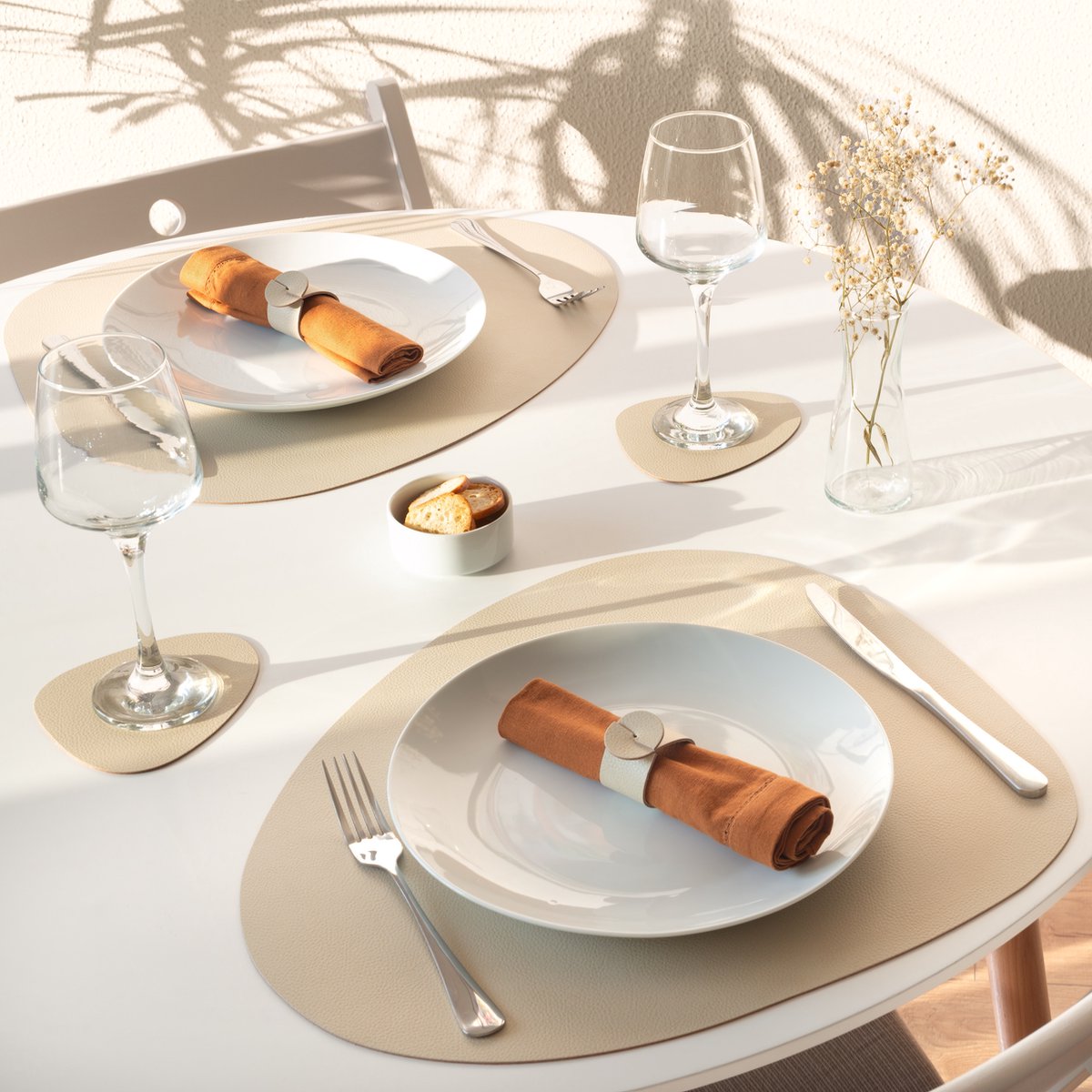 LIND DNA placemats van gerecycled leer - Duurzaam Deens Design