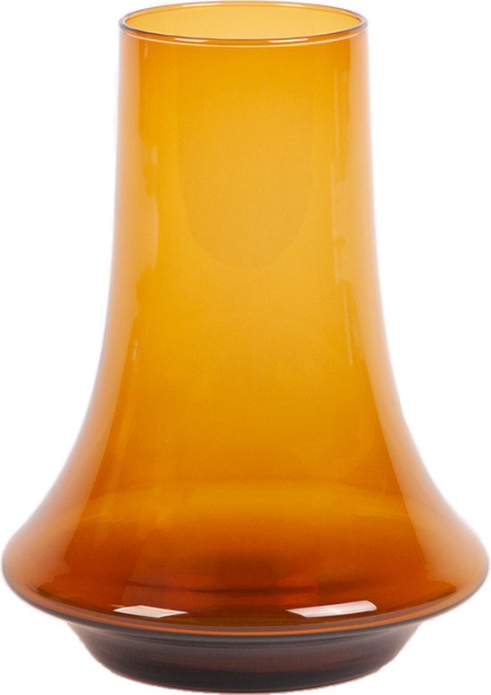 XLBoom Spinn Vaas Large - Glas - Voor Binnen - Amber - 24 × 24 × 31 cm