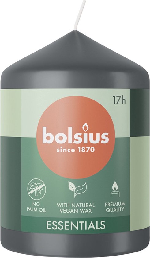 Bolsius Essentials Stompkaars 80/58 Stormy Grey