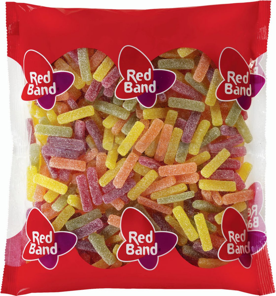 Red Band - Zure Fruitsmaak Sticks - 6 zakken