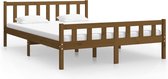 vidaXL - Bedframe - massief - hout - honingbruin - 140x200 - cm