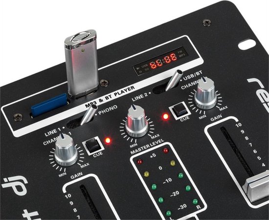 DJ25 DJ-mixer mengpaneel versterker bluetooth USB zwart/wit - Resident DJ