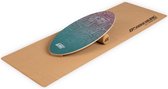 BoarderKING Indoorboard Allrounder Balance board - avec tapis de sol et rouleau en liège - 40 x 15 x 84 cm
