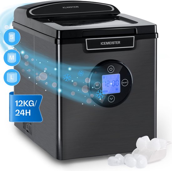 Icemeister 2G ijsblokjesmachine 12kg/24h LC-display roestvrij staal van Merkloos — afbeelding 3