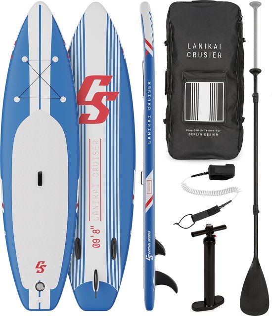 CAPITAL SPORTS Lanikai Cruiser 9.8 - Sup board set - Opblaasbare Paddle Board - 305 x 77 x 10 cm - 100% PVC