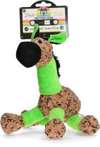 Retrodog Ezel Groen- Honden speelgoed - Hondenknuffel met piep - Gerecycled materiaal - Maat M