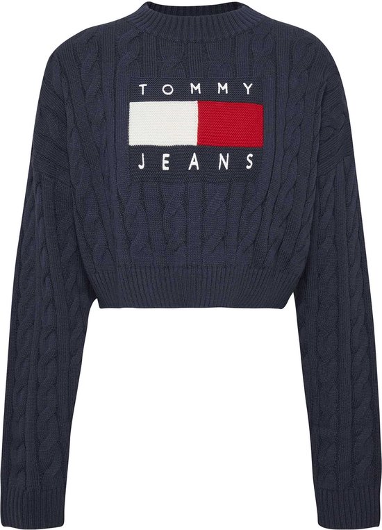 Pulls Tommy Jeans Tjw Bxy Drapeau Central - Streetwear - Femme