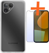 Hoesje Geschikt voor Fairphone 5 Hoesje Siliconen Cover Case Met Screenprotector - Hoes Geschikt voor Fairphone 5 Hoes Back Case - Transparant