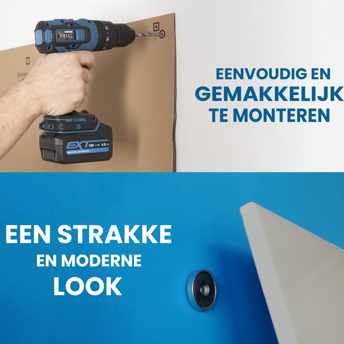 IVOL Whiteboard zonder rand 100x150 cm Grijs - Magnetisch thumbnail 5