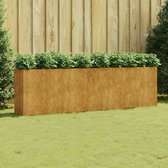 The Living Store Verhoogde Plantenbak - Cortenstaal - 280 x 40 x 80 cm - Duurzaam