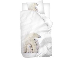 Snoozing Fidde Dekbedovertrek - Eenpersoons - 140x200/220 cm - Wit