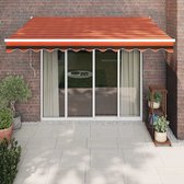The Living Store Uittrekbare Luifel - 3x2.5m - Oranje en Bruin