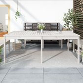 The Living Store Table de jardin - Classic - Bois - 203,5 x 100 x 76 cm - Wit