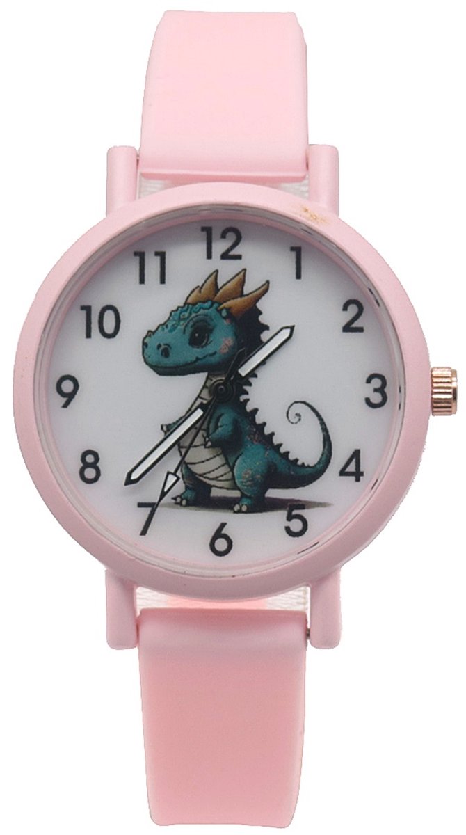 Horloge voor Kinderen - Draak - Kast 34 mm - Roze