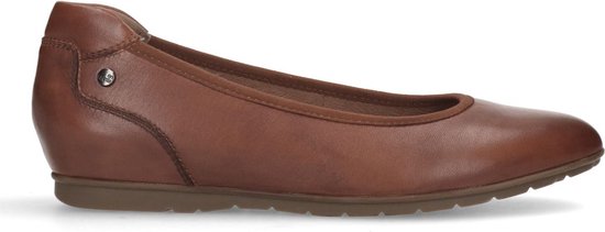 No Stress - Femme - Ballerines en cuir Cognac - Taille 36