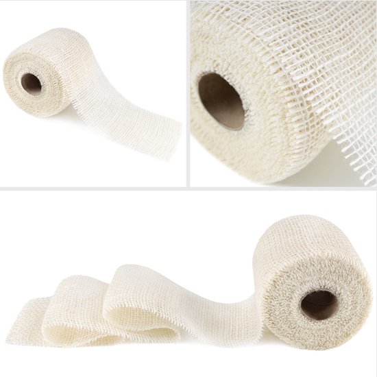 Creative Deco 2 x Rol Jute Lint | 5 cm Breed 5 m Lang | DIY Kunst & Handwerk Geschenkverpakking Ambachten | Natuurlijke Bruine Stof | Decoratieve Rustieke Boho | Bruiloft Partij