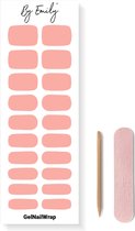 By Emily® Gel Nail Wraps & Gellak Stickers - Pink Champagne - Nagelstickers - Gel Nagel Folie - DIY Manicure - Langhoudende Nail Art - UV LED Lamp Vereist - Trendy Designs - SpringNails- Lente - Nagels Inspiratie- Veilig voor Nagels - 20 Stickers
