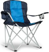 Opvouwbare kampeerstoel met 2 bekerhouders en draagtas, Opvouwbare kampeerstoel, Vissersstoel tot 120 kg, Opvouwbare stoel voor buitenactiviteiten.