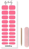 By Emily® Gel Nagel Wraps 'Pink Sorbet Swirl' - Gellak Stickers - UV Lamp Gelnagels - Langhoudende Nagelstickers - Nail Art Folie - 20 Stickers - UV LED Lamp Vereist