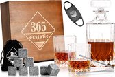 Whiskyglazenset - Whiskystenen cadeauset 14 stuks - Retro-look - Whiskykaraf - 800 ml - Kristallen glazen - Mannencadeaus