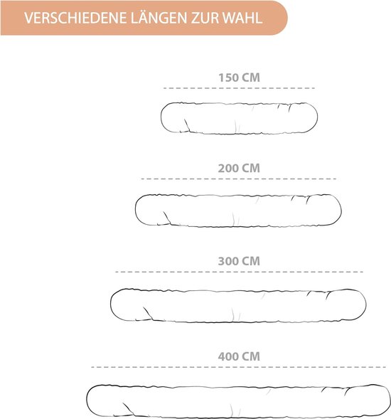 Bebeloo bed slang bedrol bedkussen zijslaper kussen voedingskussen knuffelkussen bedomranding tochtwering(Pastellrozen, 400 cm