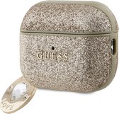 Hoesje Guess GUAP2PGEHCDD AirPods Pro 2 cover gold Fixed Glitter Heart Diamond Charm