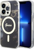 GUESS GUHMP14XHTMRSK APPLE IPHONE 13 PRO MAX BLACK HARDCASE GOLDEN MARBLE MAGSAFE