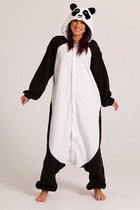 KIMU Onesie Panda Suit Enfant Panda Géant Zwart Wit - Taille 98-104 - Panda Suit Combinaison Pyjama